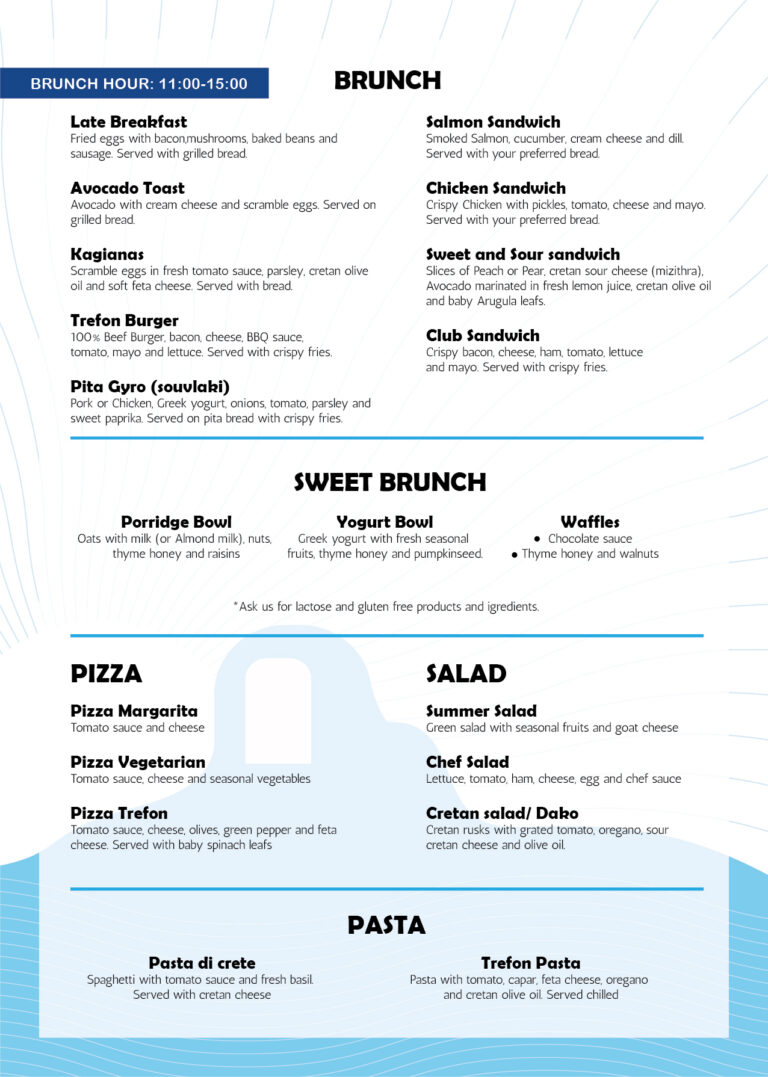 Trefon Hotel menu 2026